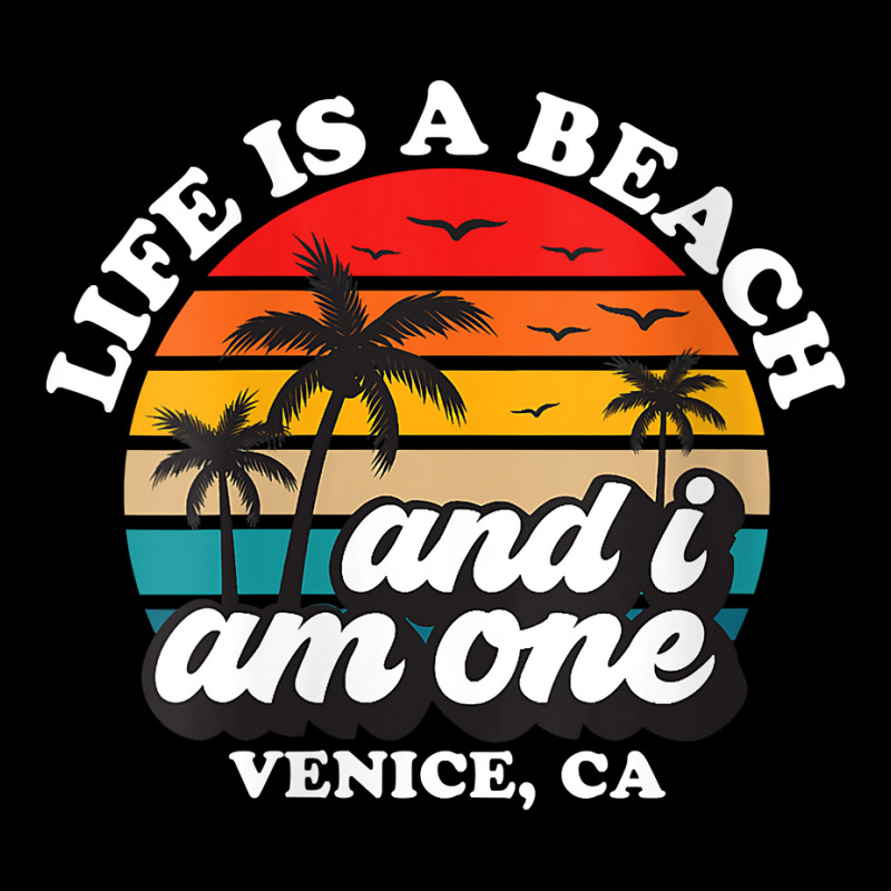 Womens Life Is A Beach And I Am One Retro Venice Vacation V Neck T Shi Youth Zipper Hoodie by kogmor58594 | Artistshot