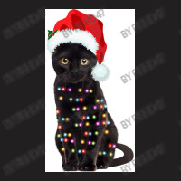 Black Cat Christmas Lights Cat Lover Christmas T-shirt | Artistshot