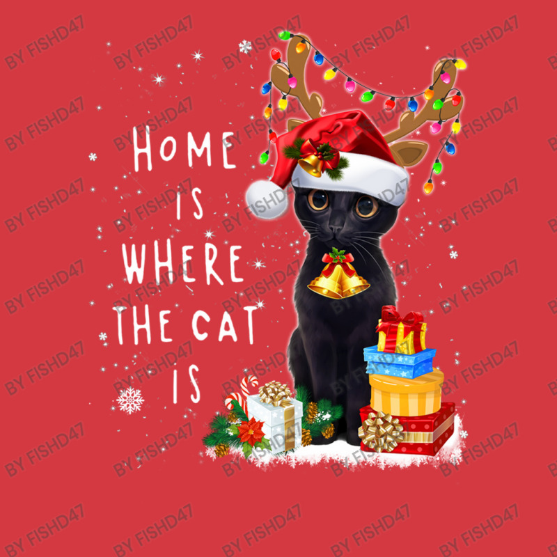 Black Cat Home Is Where The Cat Is Christmas Kitty Kitten Men's Polo Shirt | Artistshot