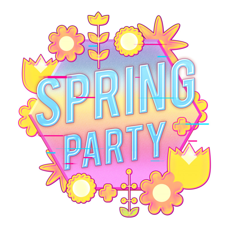 Spring Party Flower And Plants Sticker | Artistshot