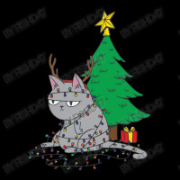 Cat Christmas Lights And Christmas Tree Men's Long Sleeve Pajama Set | Artistshot