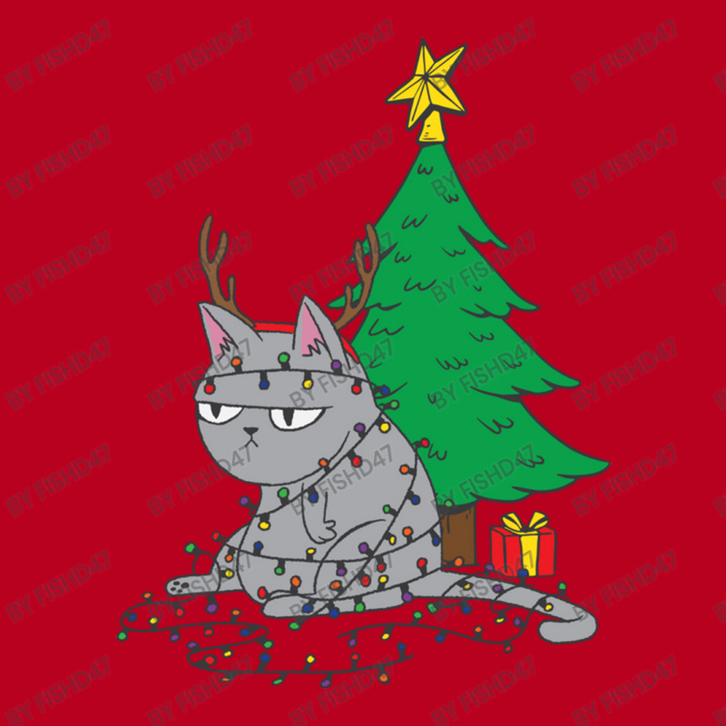 Cat Christmas Lights And Christmas Tree Classic T-shirt | Artistshot