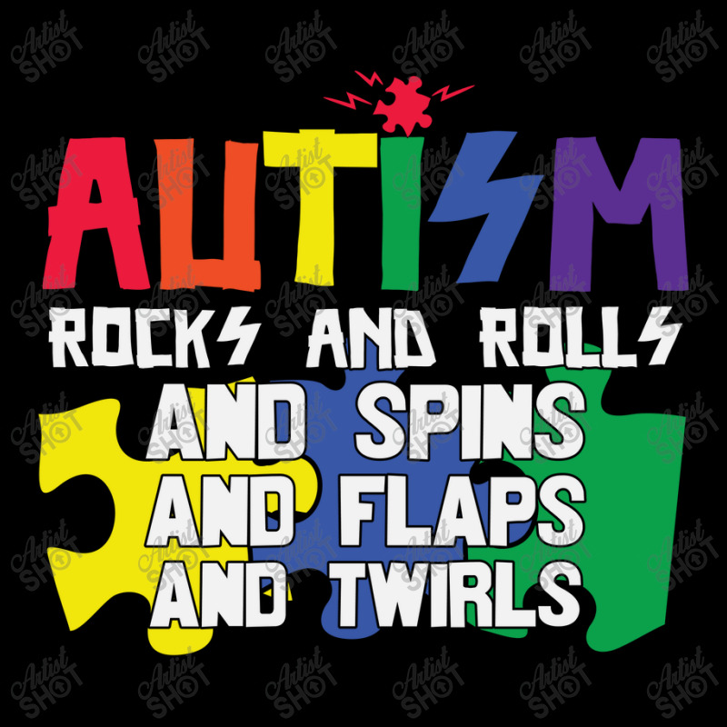 Autism Rocks N Rolls Spins Flaps Twirls Youth Hoodie | Artistshot