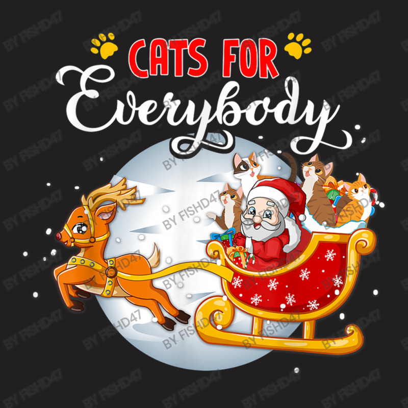 Cats For Everybody Funny Christmas For Cat Santa Lover T-shirt | Artistshot