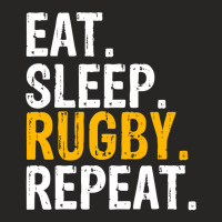 Eat Sleep Rugby Repeat Gift Ladies Fitted T-shirt | Artistshot