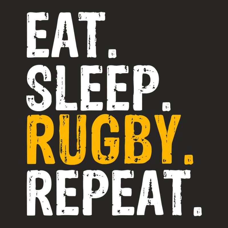 Eat Sleep Rugby Repeat Gift Ladies Fitted T-Shirt by JamesArtists | Artistshot