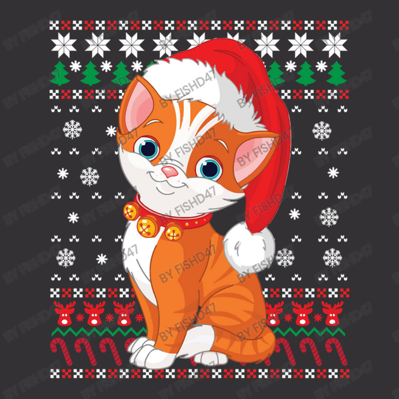 Funny Cat Ugly Christmas Sweater Cat Santa Christmas Vintage Hoodie And Short Set | Artistshot