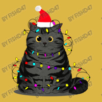 Funny Christmas Cat With Fairy Lights And A Christmas Hat Classic T-shirt | Artistshot