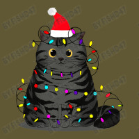 Funny Christmas Cat With Fairy Lights And A Christmas Hat Vintage Short | Artistshot