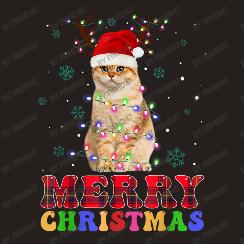 Merry Christmas Cat Gift Men Women Kids Funny Cat Christmas Tank Top | Artistshot