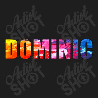 Dominic Name Art Rainbow Colorful Classic T-shirt | Artistshot