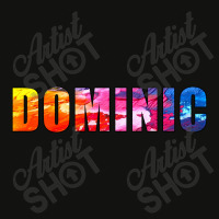 Dominic Name Art Rainbow Colorful Scorecard Crop Tee | Artistshot