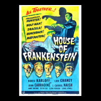 House Of Frankenstein  Vintage Universal Horror Film Poster Classic  T Pocket T-shirt | Artistshot