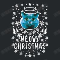 Black Cat Kitty Christmas Cat Holy Blue Cat Meowy Christmas Kitten Cat Crewneck Sweatshirt | Artistshot