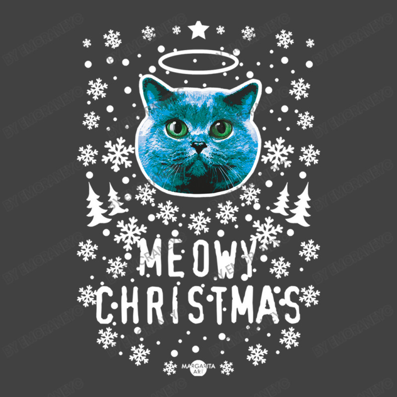 Black Cat Kitty Christmas Cat Holy Blue Cat Meowy Christmas Kitten Cat Vintage T-shirt | Artistshot