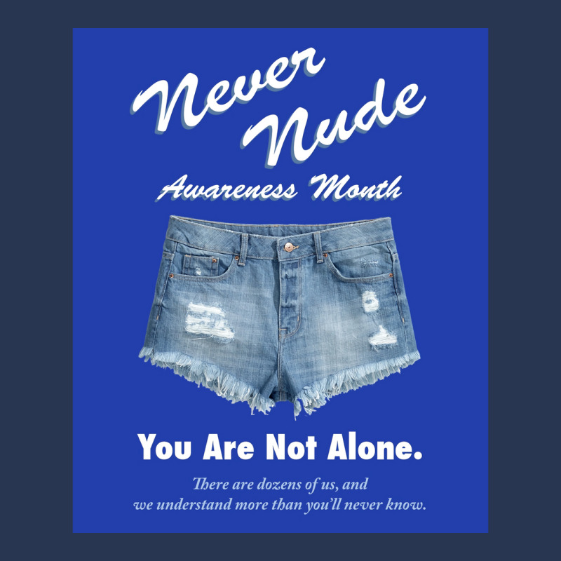 Never Nude Awareness Month Poster Music Men Denim Jacket | Artistshot