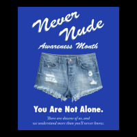 Never Nude Awareness Month Poster Music Fleece Short | Artistshot