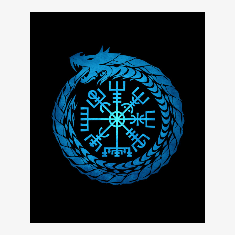 Vegvisir Jormungandr World Serpent  Funny Cool Ladies Fitted T-Shirt by marchiorosze | Artistshot