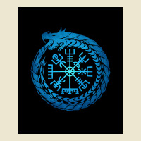 Vegvisir Jormungandr World Serpent  Funny Cool Cropped Hoodie | Artistshot