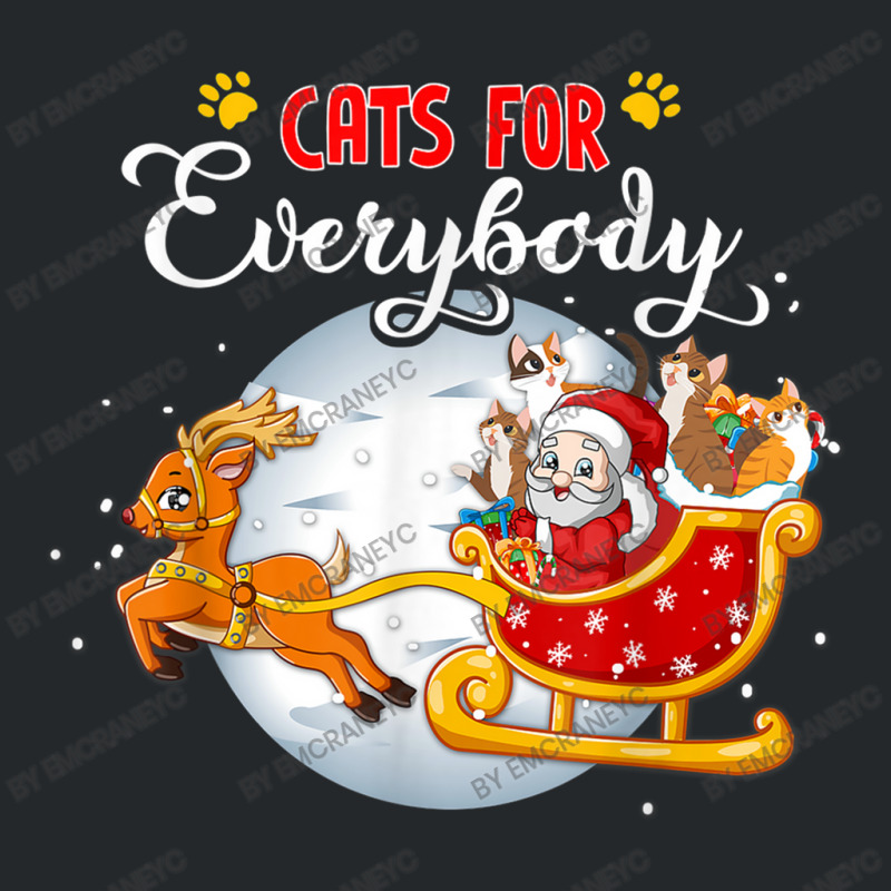 Cats For Everybody Funny Christmas For Cat Santa Lover Crewneck Sweatshirt | Artistshot