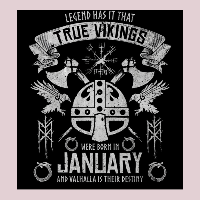 True Vikings Were Born In January Viking Helmet Birthday Vegvisir Viki Ladies Fitted T-Shirt by jochumprelll | Artistshot