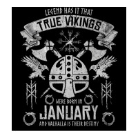 True Vikings Were Born In January Viking Helmet Birthday Vegvisir Viki Maternity Scoop Neck T-shirt | Artistshot