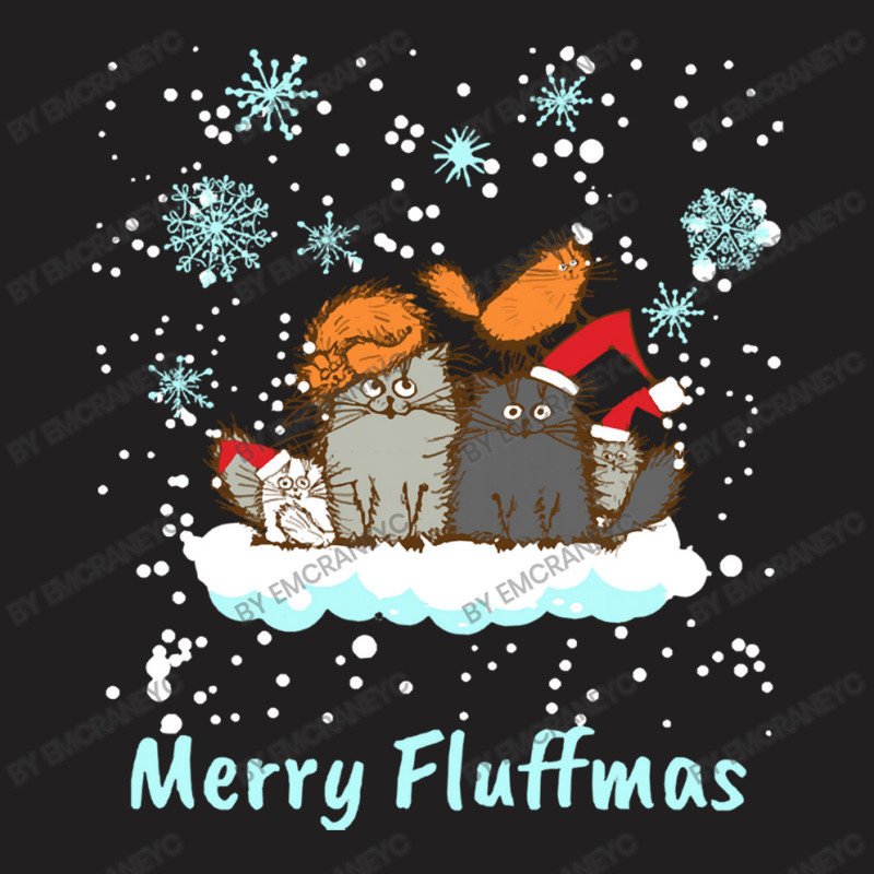 Christmas Merry Fluffmas Christmas Cat Christmas Present T-shirt | Artistshot