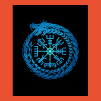 Vegvisir Jormungandr World Serpent  Quote 80s Ladies Fitted T-shirt | Artistshot