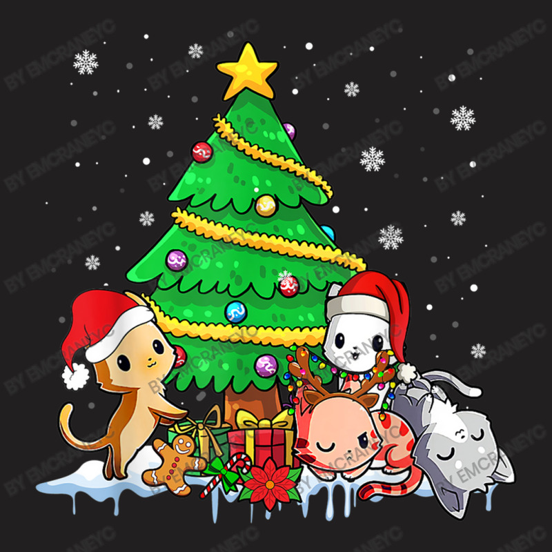 Reindeer Santa Cat Christmas Lights Funny Cat Lover For T-shirt | Artistshot