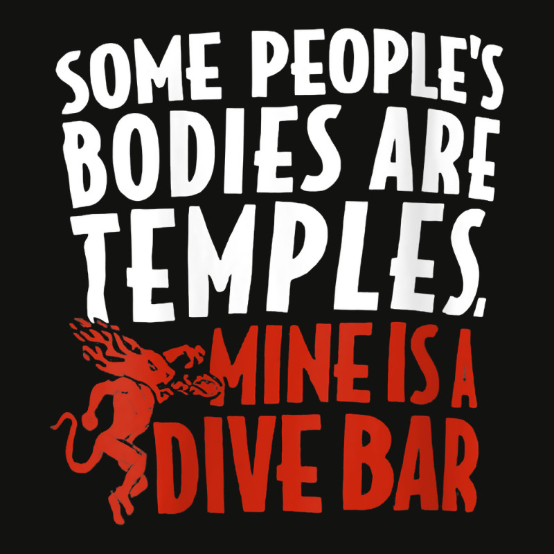 Womens Some People's Bodies Are Temples Mine Is A Dive Bar V Neck T Sh Scorecard Crop Tee by gennej | Artistshot