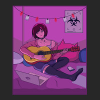 Japanese Anime Cute Girl Playing Guitar With Toxic Symbol Women's Pajamas Set | Artistshot