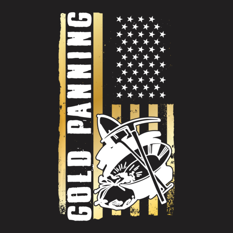 Limited Edition American Flag Gold Panning Gold Miner Treasure Hunting T-Shirt by Bostic Walling | Artistshot