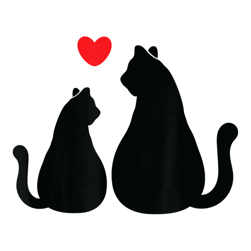 2 Cats Loving Each Other With Heart Feline Graphic T Shirt 3/4 Sleeve Shirt | Artistshot