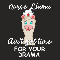 Nurse Llama Funny Nursing Registered Practitioner Gift Ladies Fitted T-shirt | Artistshot