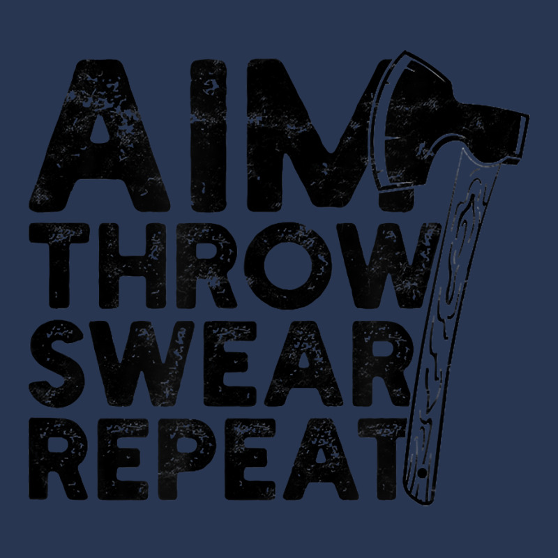 Aim Throw Swear Repeat   Axe T Shirt Men Denim Jacket | Artistshot