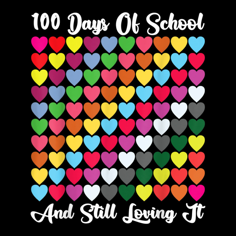 Cute 100 Days Of School And Still Loving It Hearts 100th Day T Shirt Adjustable Cap | Artistshot