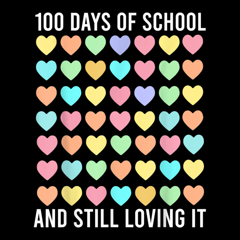 Cute 100 Days Of School And Still Loving It Hearts 100th Day T Shirt Pocket T-shirt | Artistshot