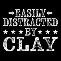 Easily Distracted By Clay   Pottery Clay Ceramic Artist T Shirt Baby Bibs | Artistshot