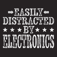 Easily Distracted By Electronics   Electronics Technician T Shirt Vintage Cap | Artistshot