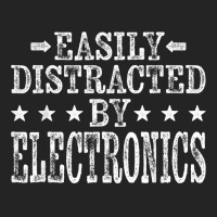 Easily Distracted By Electronics   Electronics Technician T Shirt 3/4 Sleeve Shirt | Artistshot