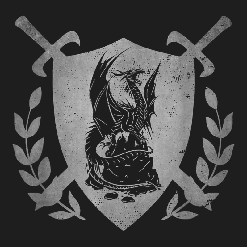 Dragon Crossed Swords Shield Medieval Heraldry Art Graphic T Shirt Classic T-shirt | Artistshot