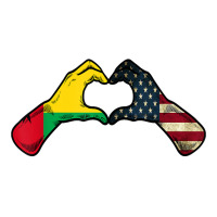 Guinea Bissau American Usa Flag   Usa Bissau Guinean Heart T Shirt Sticker | Artistshot