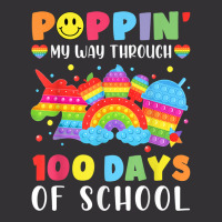 Happy 100 Days Of School Poppin My Way Through Teacher Kids T Shirt Vintage Hoodie | Artistshot