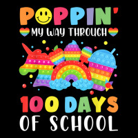 Happy 100 Days Of School Poppin My Way Through Teacher Kids T Shirt Fleece Short | Artistshot