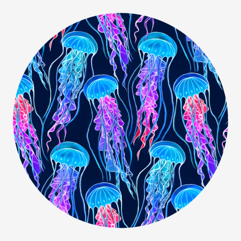 Luminescent Rainbow Jellyfish On Navy Blue .png 15 Oz Coffee Mug | Artistshot