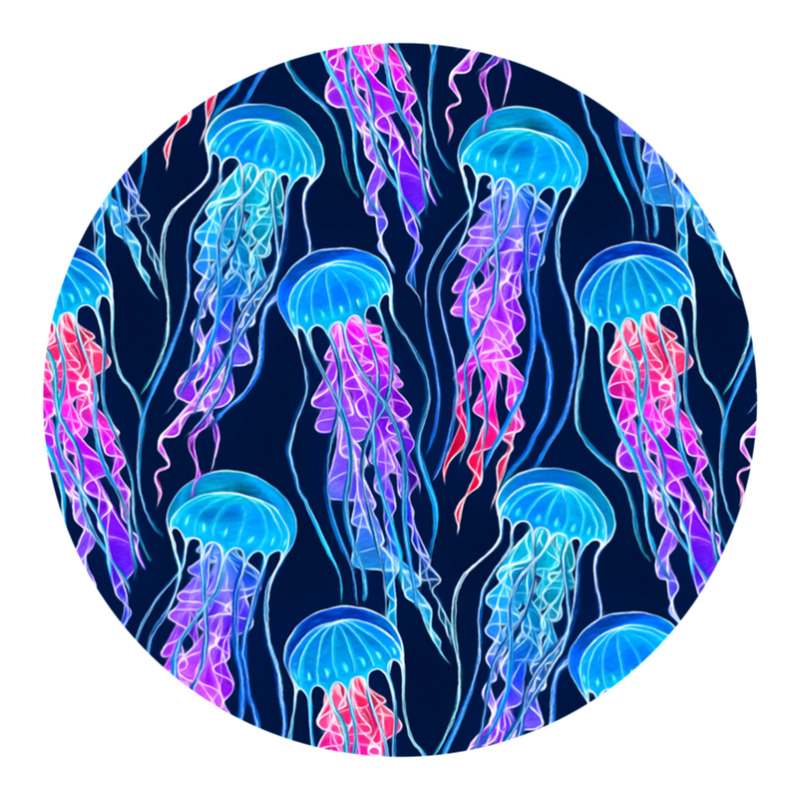 Luminescent Rainbow Jellyfish On Navy Blue .png Stainless Steel Water Bottle | Artistshot