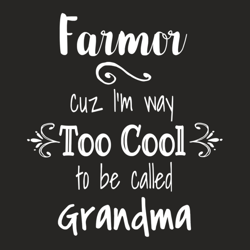 Farmor Too Cool To Call Grandma Danish Swedish Grandmother Ladies Fitted T-Shirt by JamesArtists | Artistshot