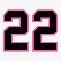 Number 22 Sports Jersey Athlete Fan Pink Black Lucky Number T Shirt Ladies Fitted T-shirt | Artistshot