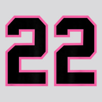 Number 22 Sports Jersey Athlete Fan Pink Black Lucky Number T Shirt Women's Triblend Scoop T-shirt | Artistshot