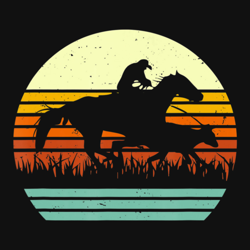 Trending Horse And Cowboy Calf Roping Retro Sun Style Graphic T-shirt by Sperry Duval | Artistshot